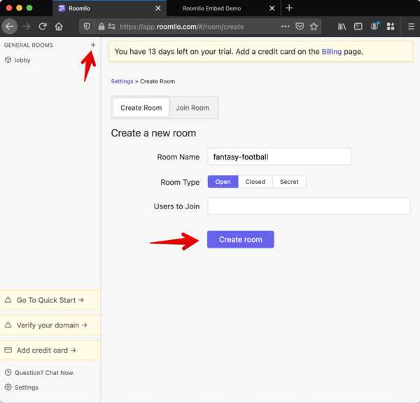 roomlio create rooms